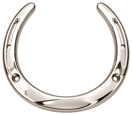 Mirror polished horseshoe after restoration