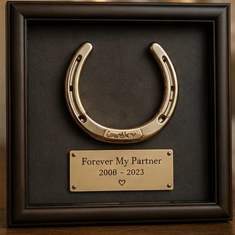 Framed keepsake with Forever My Partner plaque